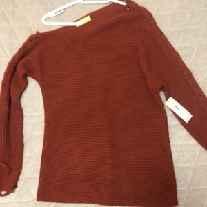 Boutique off the shoulder rust sweater